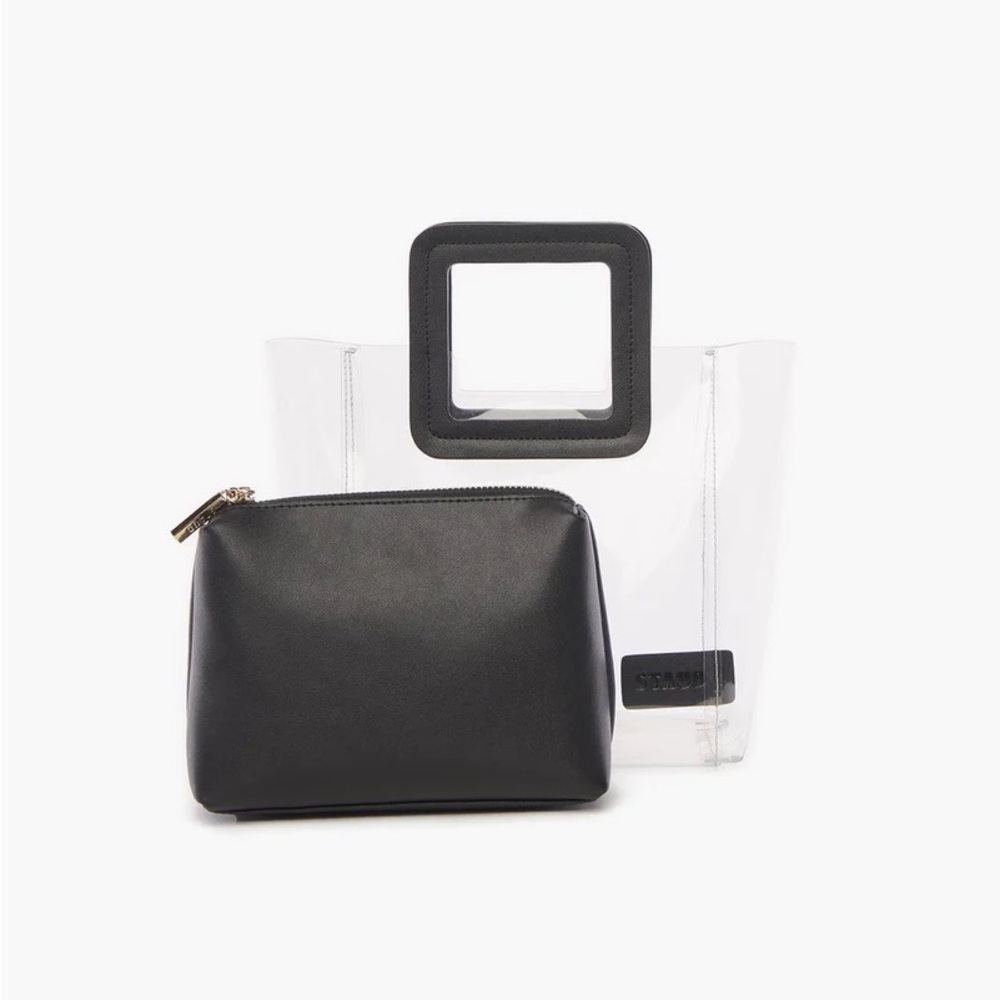 STAUD Mini Shirley Bag | Clear & Black - Picture 5 of 12